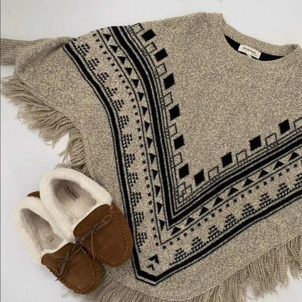New Poncho Sweater with Sleeves